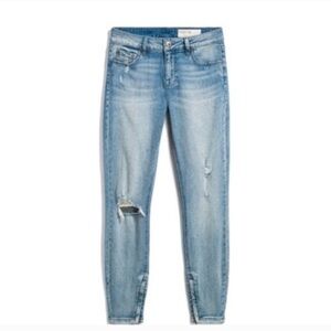 Revolve Pistola Tory Ankle Zip Distressed Skinny Jean